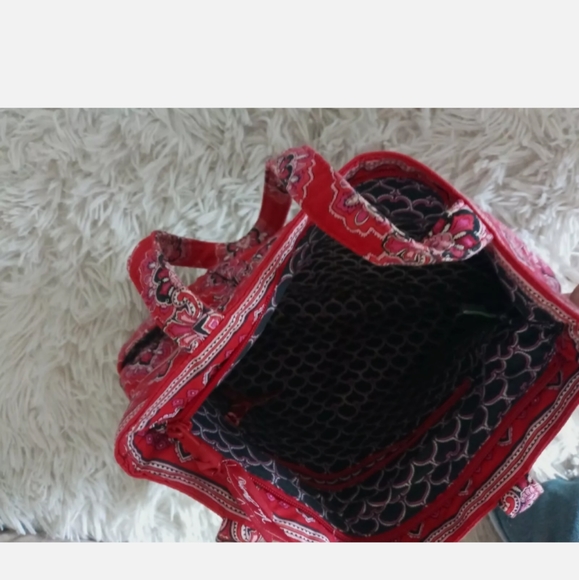 Vera Bradley Vintage Frankly Scarlet Morgan Bag - Picture 6 of 12
